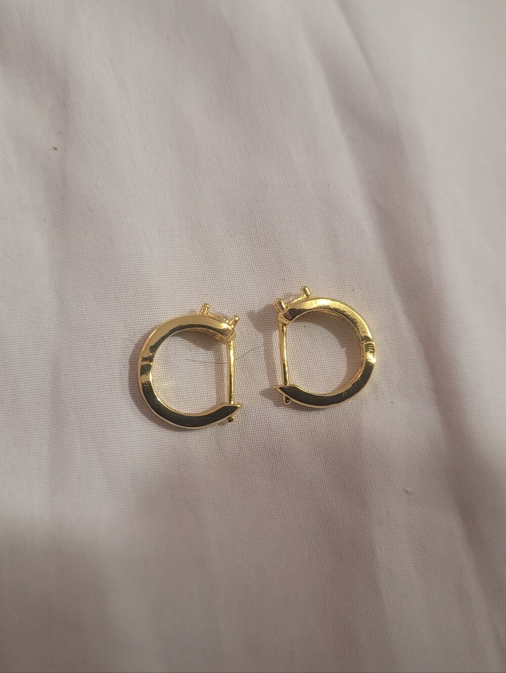 Classic Gold Hoop Huggie Earrings - Gold
